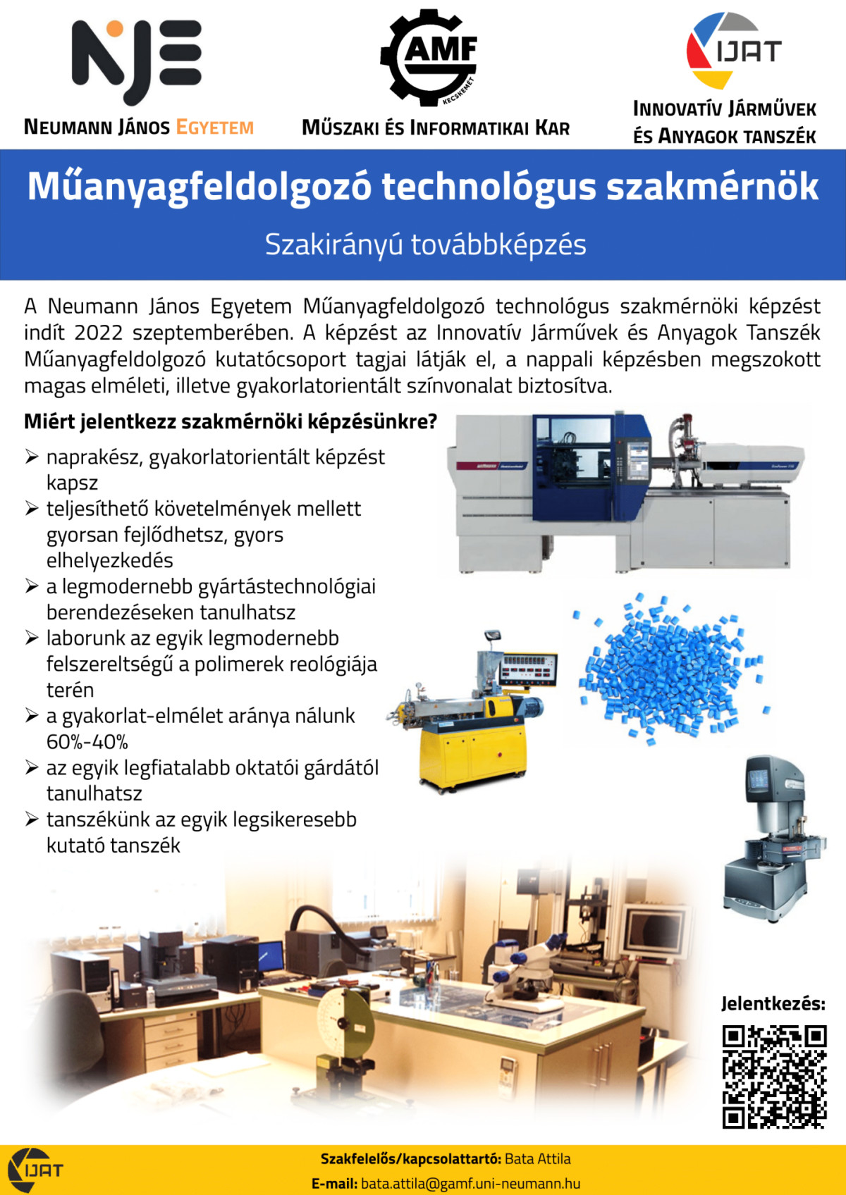 Műanyagfeldolgozó technológus szakmérnök